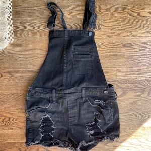 Denim short overall